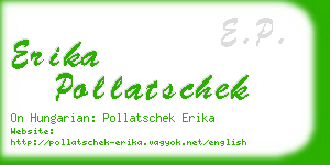 erika pollatschek business card